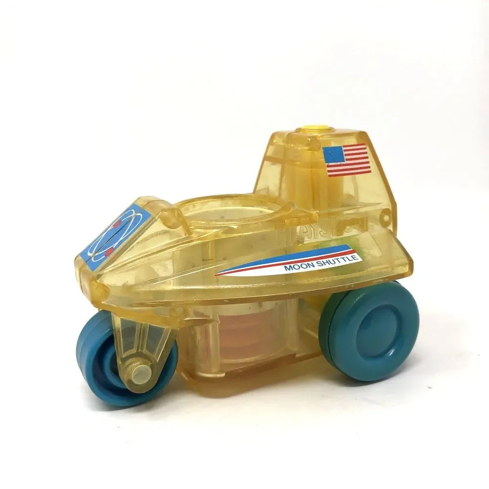 Playskool Go Go Gears Moon Shuttle Vehicle Clear Working Gears Vintage 1988‎ Toy